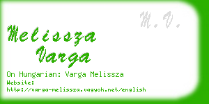 melissza varga business card